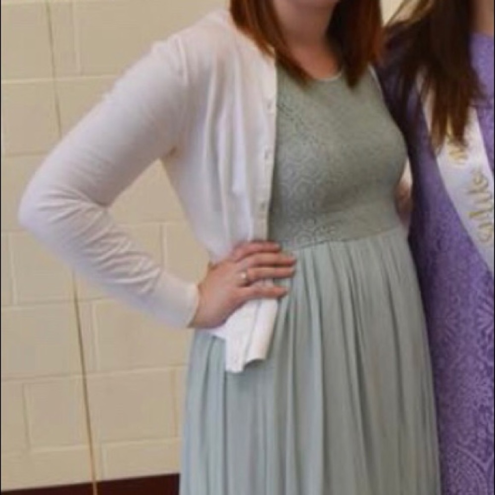 Sage Green Lace Dress- Altar’d State